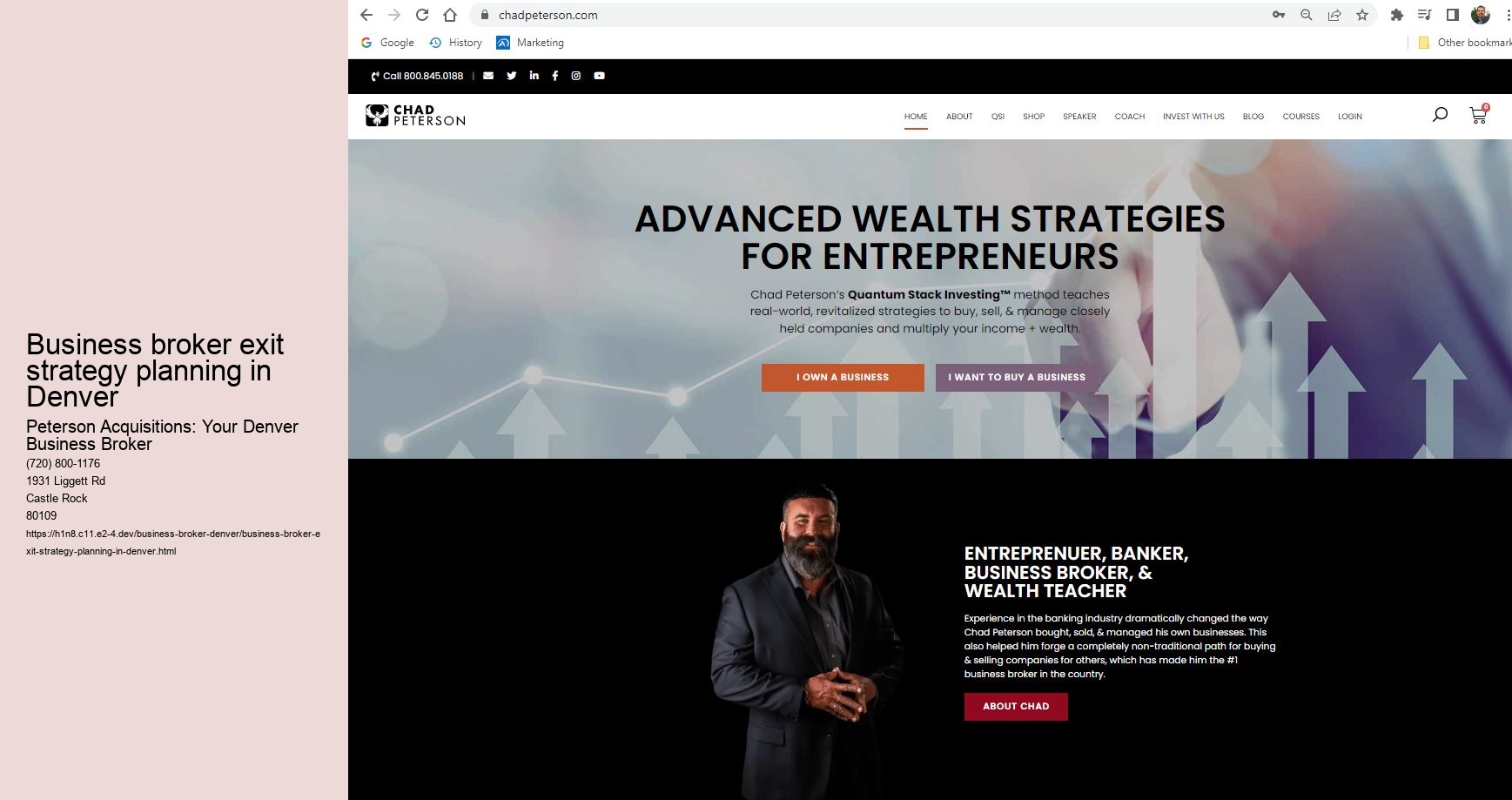 Business broker exit strategy planning in Denver