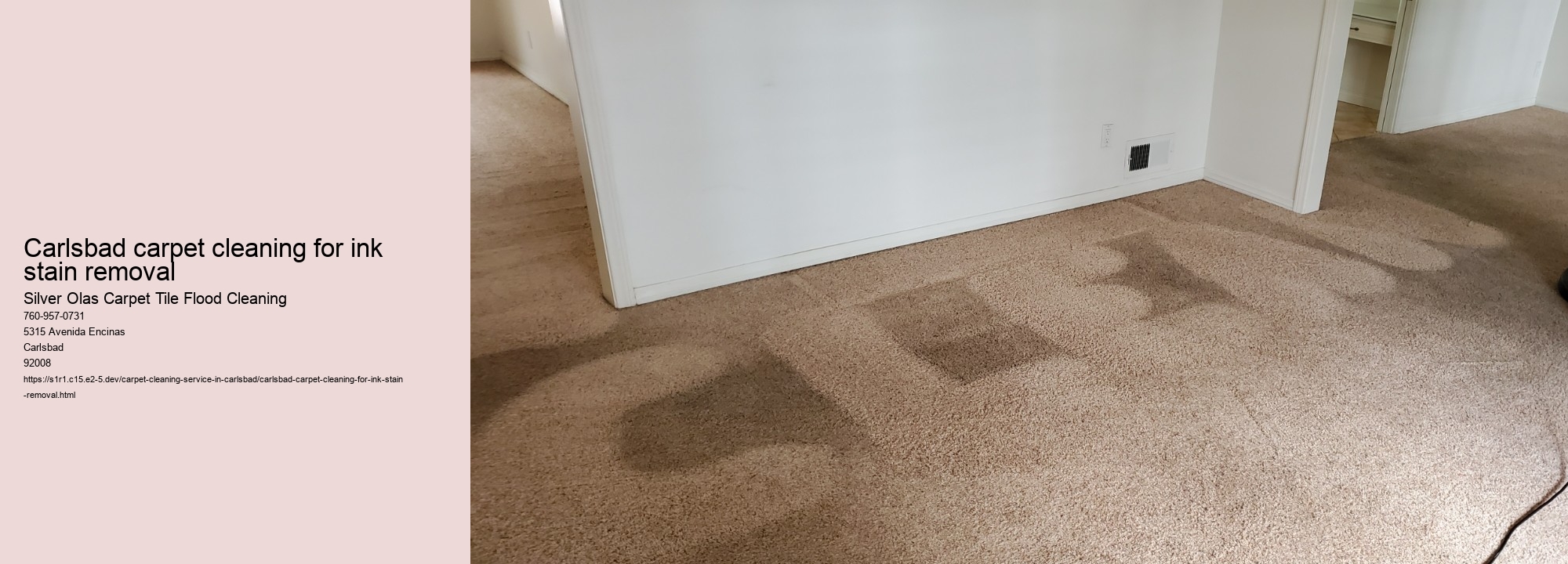 Carlsbad carpet cleaning for ink stain removal