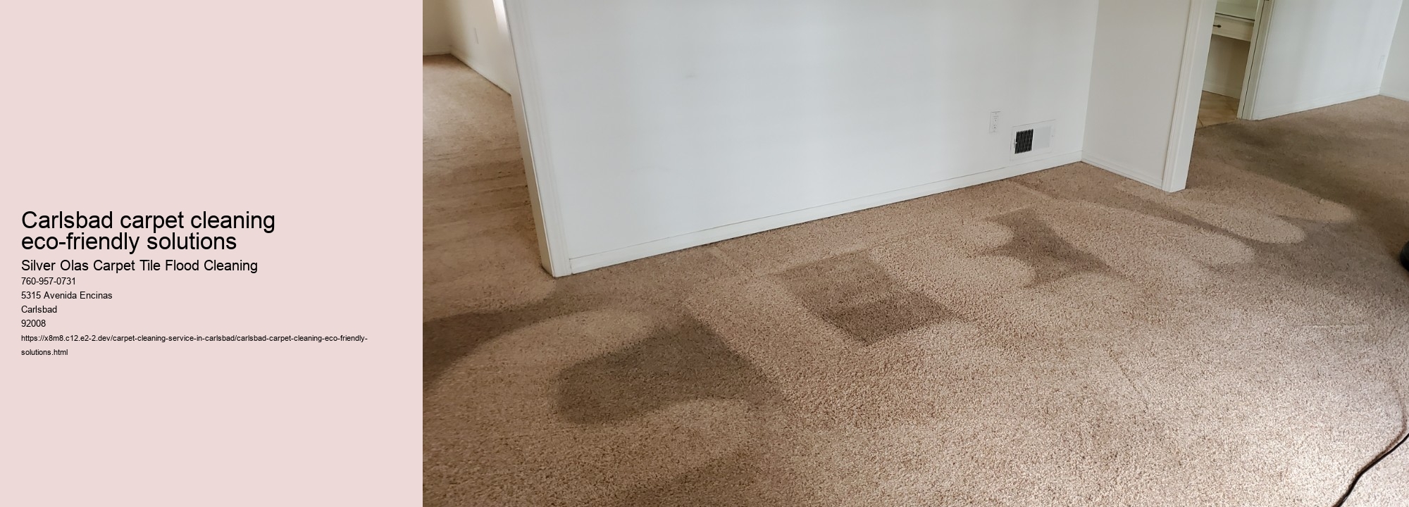 Carlsbad carpet cleaning eco-friendly solutions