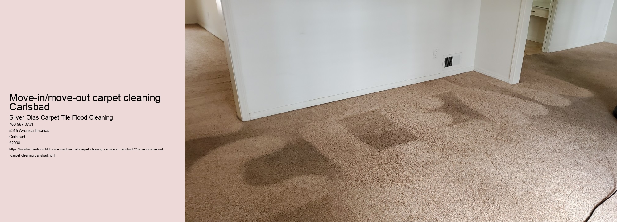 Move-in/move-out carpet cleaning Carlsbad